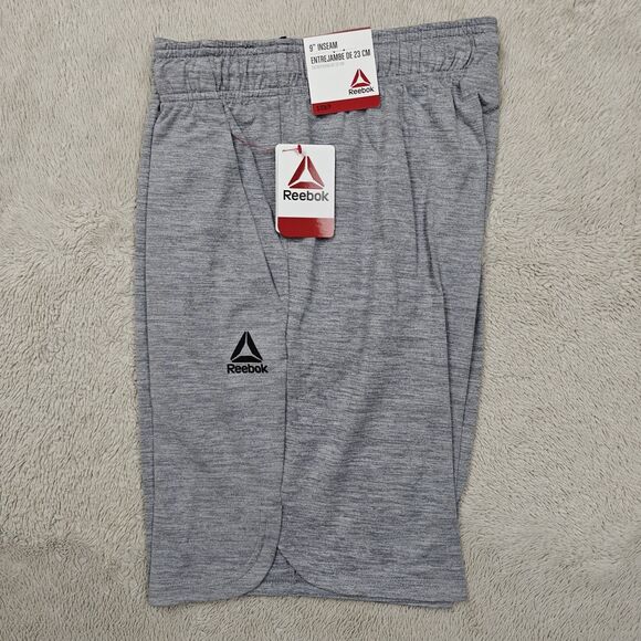 Reebok Core Shorts 9" Men's S Gray Athletic Gym Drawstring Pockets NWT - Picture 3 of 4